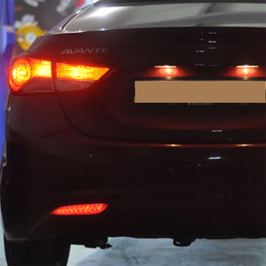 [ Elantra (Avante MD) auto parts ] Black Edition LED Rear Bumper Reflector Made in Korea